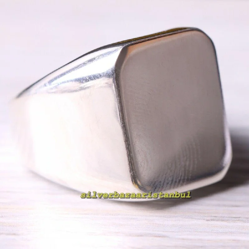 No Stone Special Series 925 Sterling Silver Luxury Mens Ring