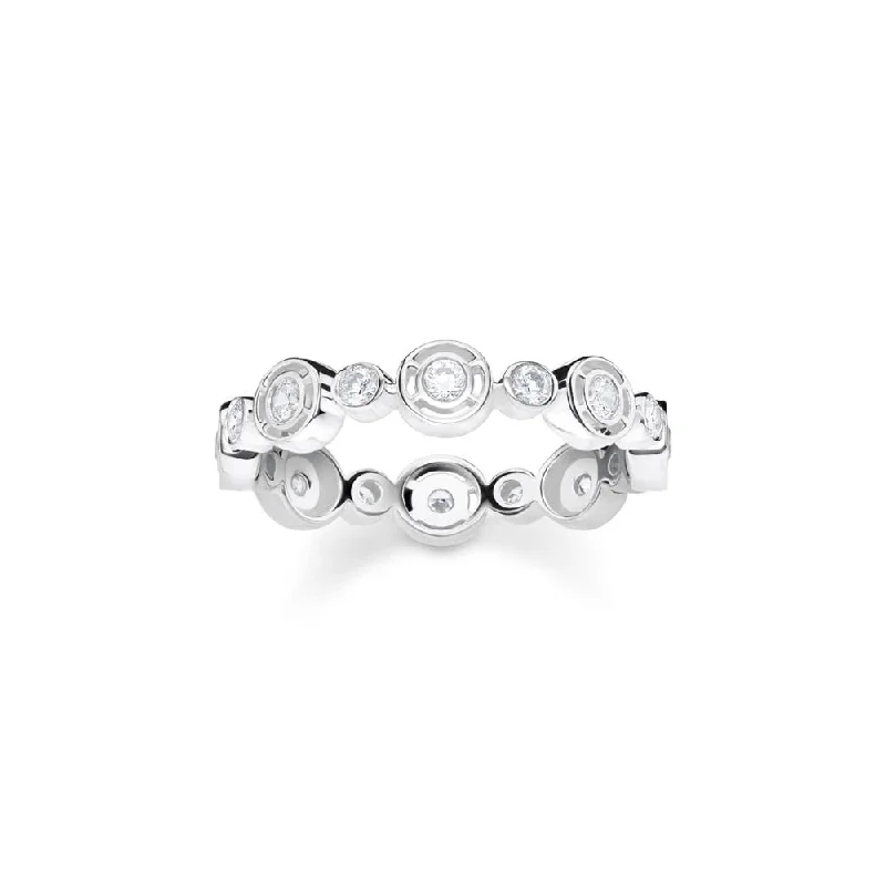 Thomas Sabo Sterling Silver Sparkling Circles Cubic Zirconia Circles Ring