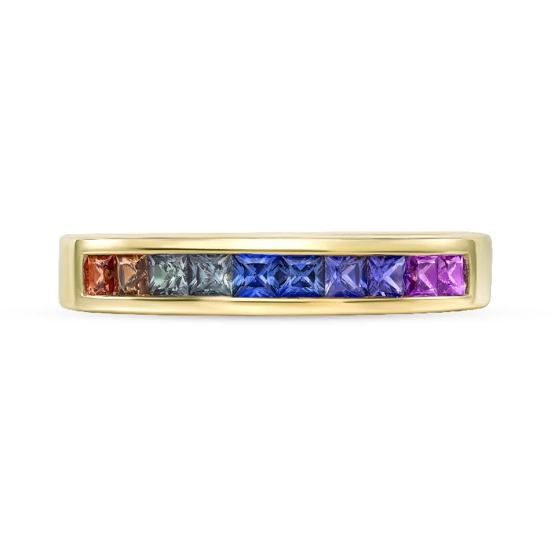 0.52 ct Multi Sapphire Ring in 14k Yellow Gold