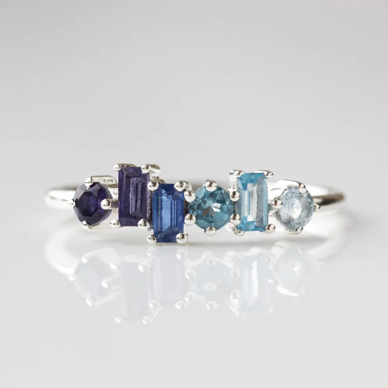 Garden Party Blue Topaz Ombre Ring