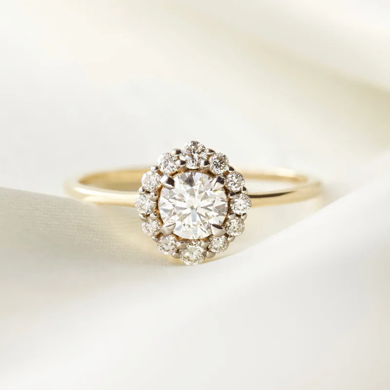 Flora Moissanite & Diamond Cluster Ring