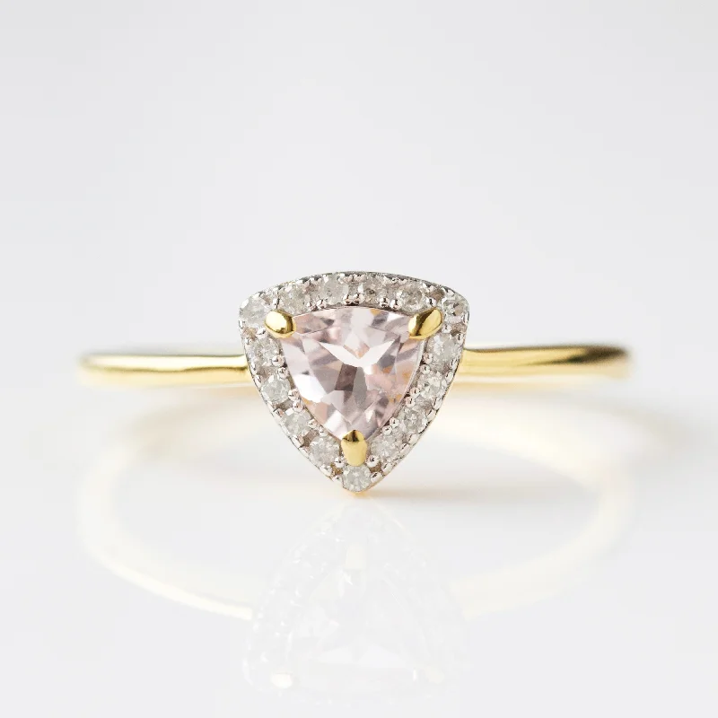 Rosa Morganite & Diamond Ring