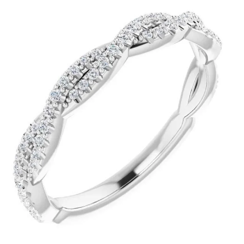 AVERY-GRACE | Women's Twisted Diamond Wedding Ring | 14K Gold or Platinum