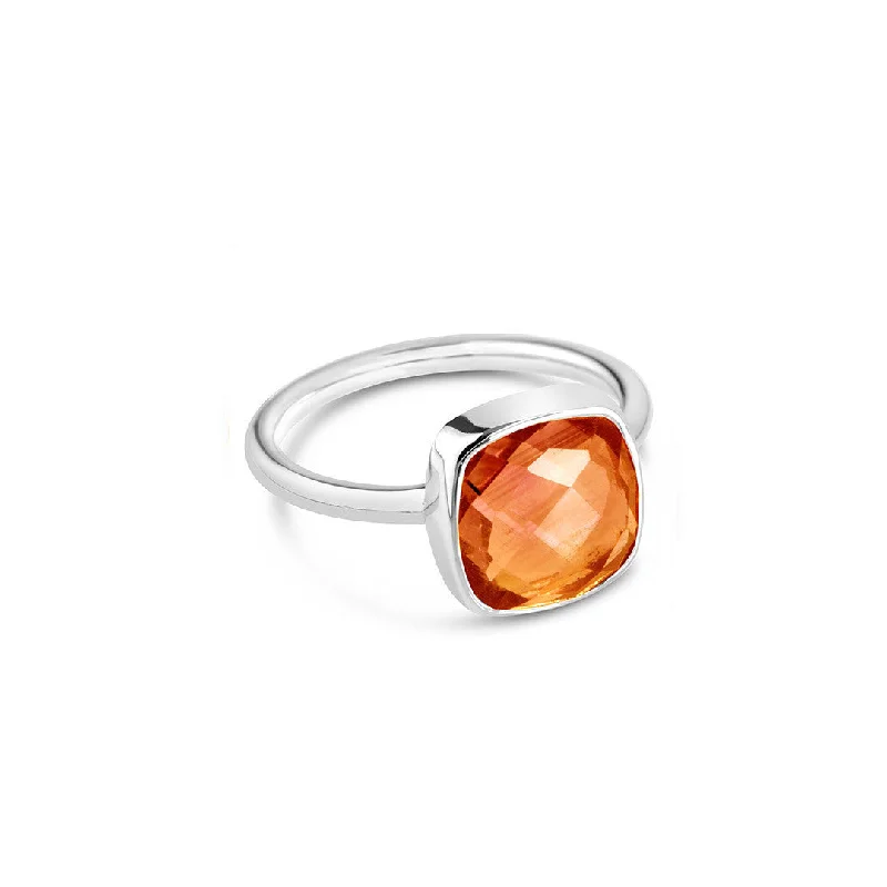 Carnelian Cocktail Ring | Silver