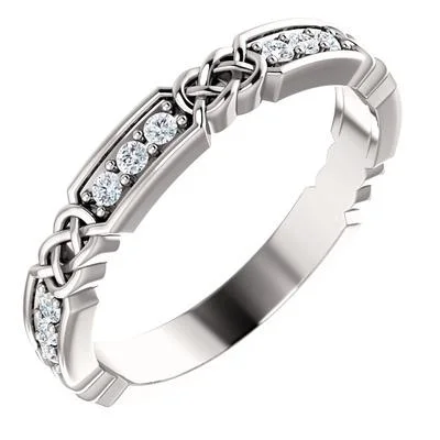 CHRISTINE | Celtic Diamond Wedding Ring