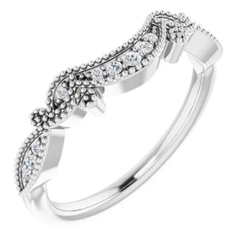 CLARA | Women's Diamond Wedding Ring | Contour Band | Vintage Inspired