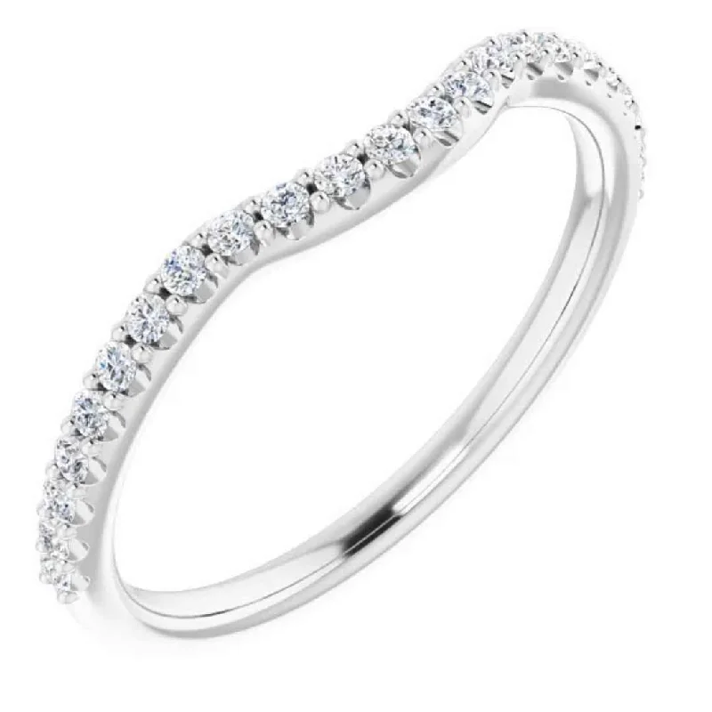 CLARKE | Women's Diamond Wedding Band | Contour Ring | 14k Gold or Platinum