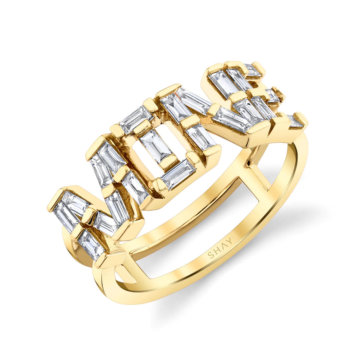 Diamond Baguette Personalized Stacking Ring