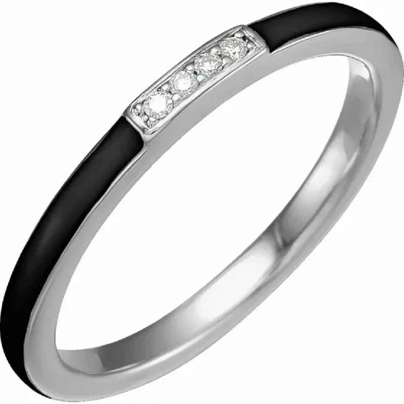 ELLEN | Women's Diamond Ring | Enameled