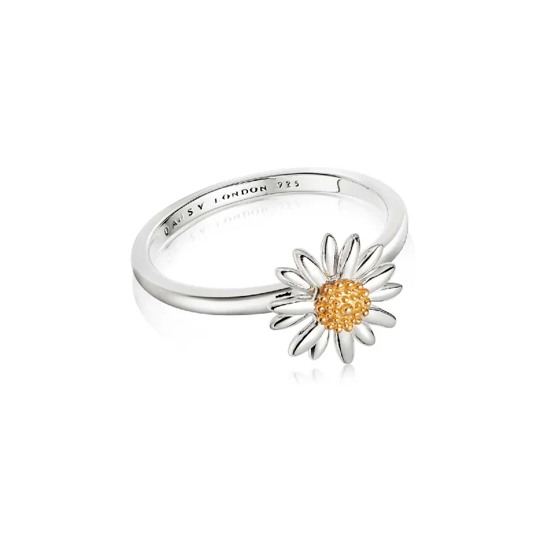 English Daisy Ring Sterling Silver