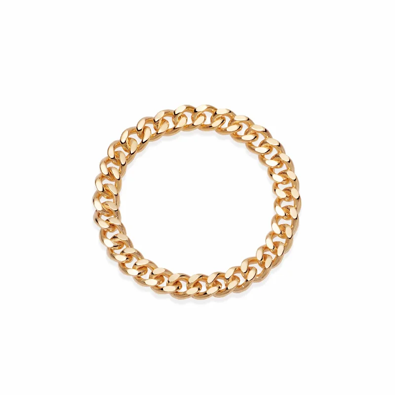 Estée Lalonde Curb Chain Ring 18ct Gold Plate