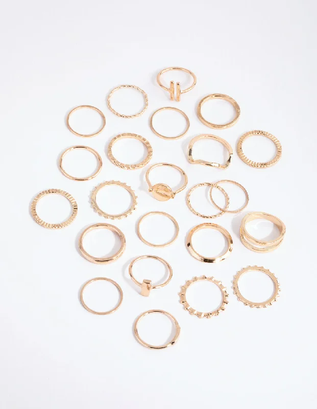 Gold Geometric Ring 24-Pack