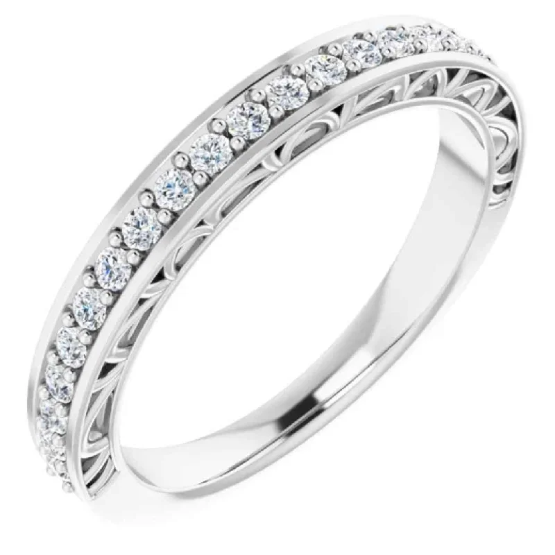 HARLEY | Women's Diamond Wedding Ring | Filigree Band