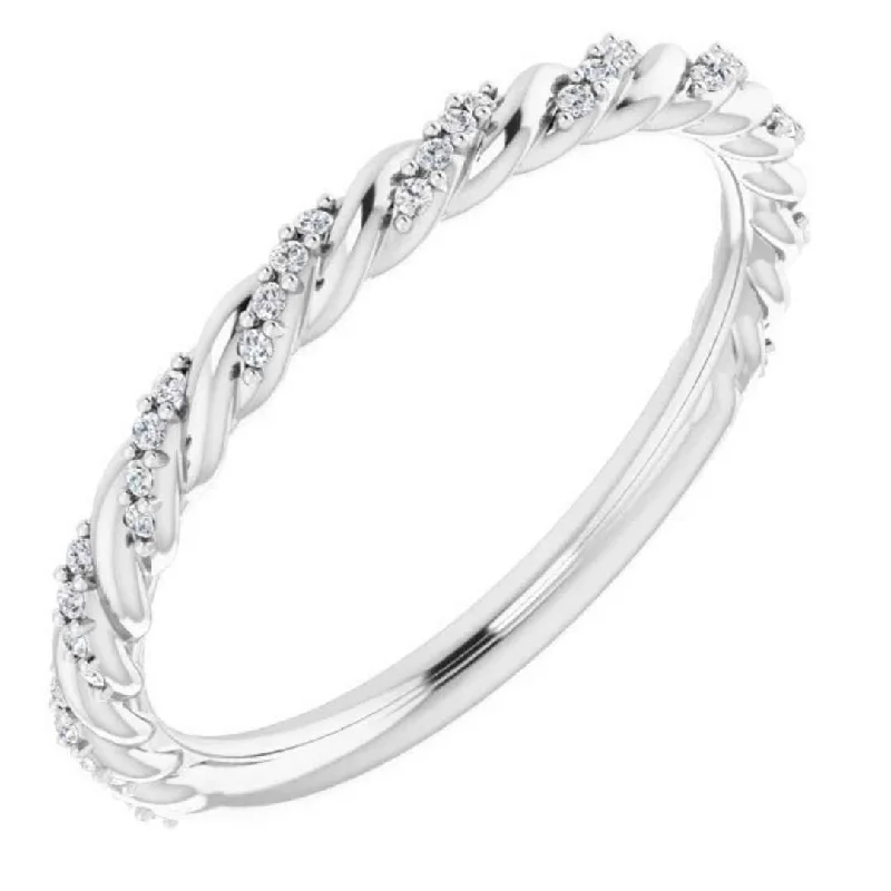 JESSALYN | Women's Wedding Ring | Twisted Band | 14K Gold | Platinum