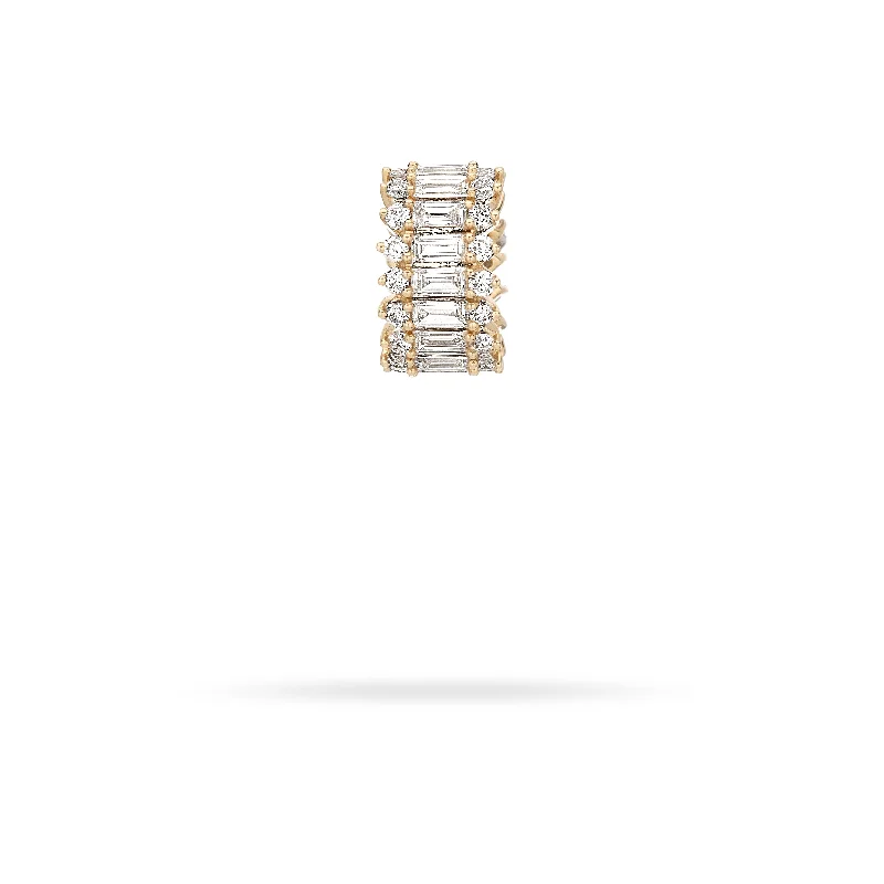 Lab Grown Diamond Full Stack Baguette Big Bead