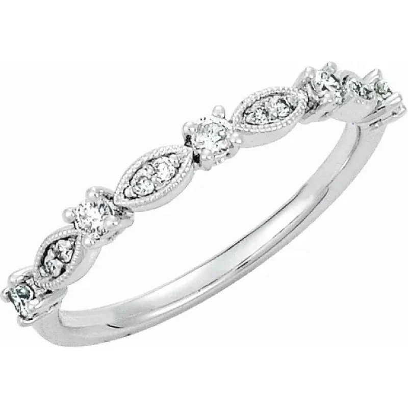 LINDA | Women's Diamond Wedding Ring | Anniversary Band