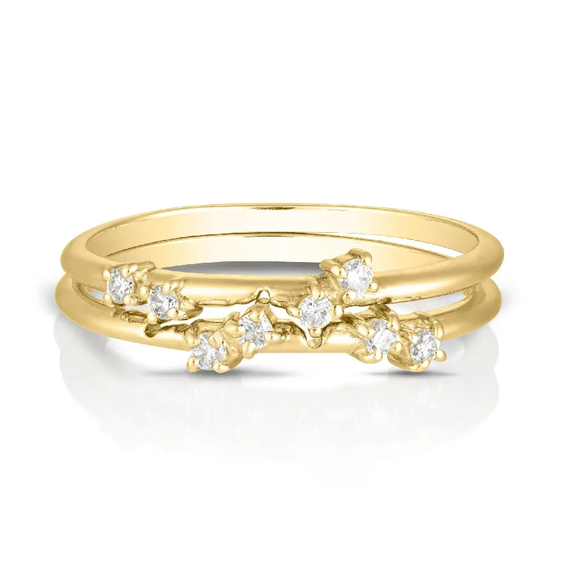 Entwine Ring Set II | White diamonds