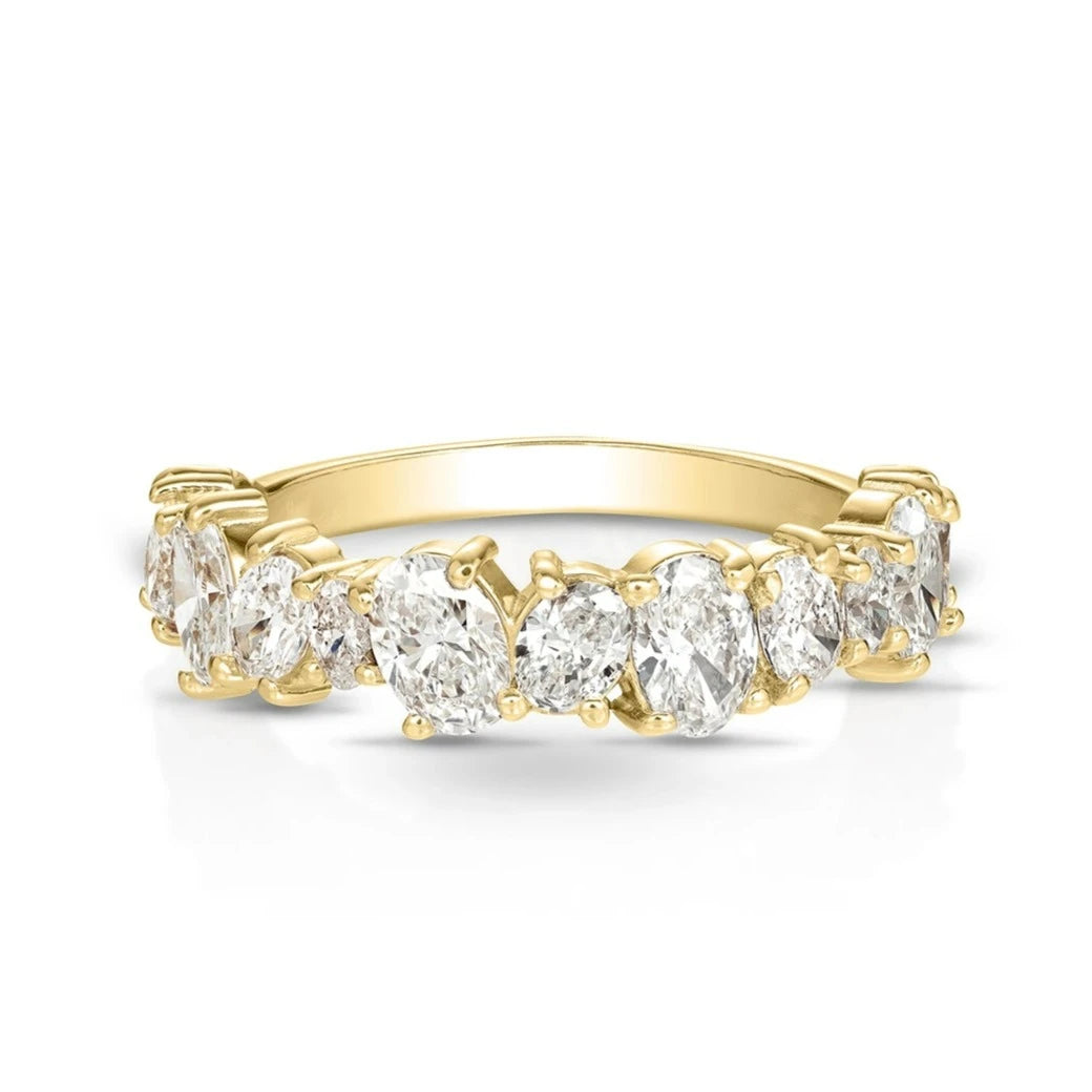 Oval Cluster Eternity ring | diamond