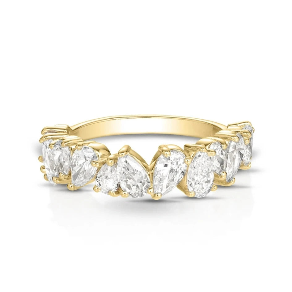 Pear Cluster Eternity ring | diamond