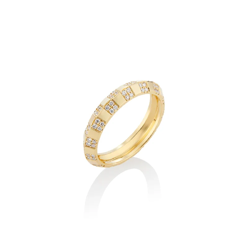 Pinstripe Strength Knife Edge Eternity Diamond Ring