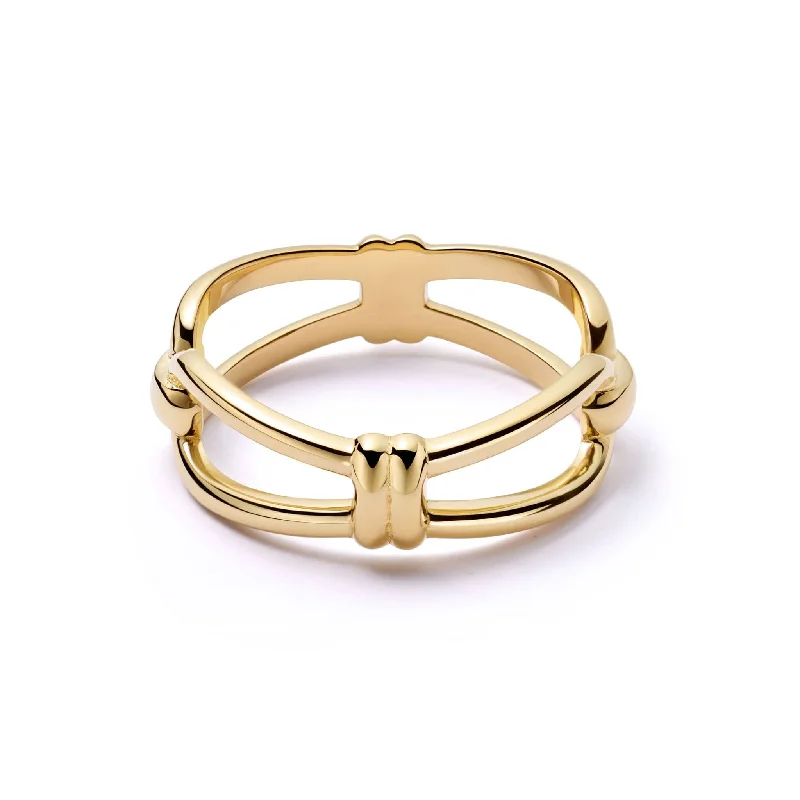 Polly Sayer Knot Band Ring 18ct Gold Plate