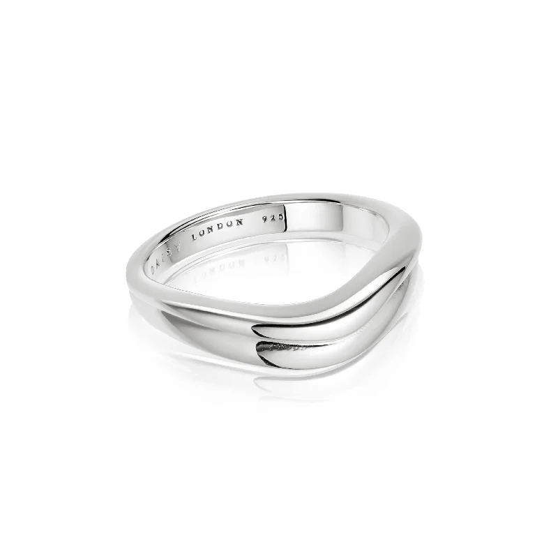 Sandwave Band Ring Sterling Silver