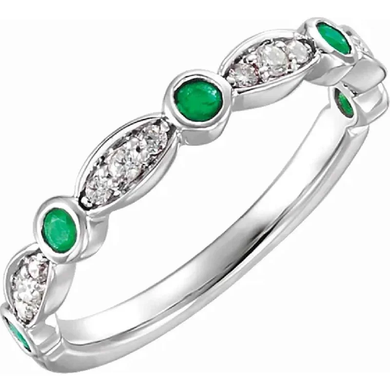 SHANNON | Women's Diamond Wedding Ring | Emerald| Blue Sapphire | Ruby