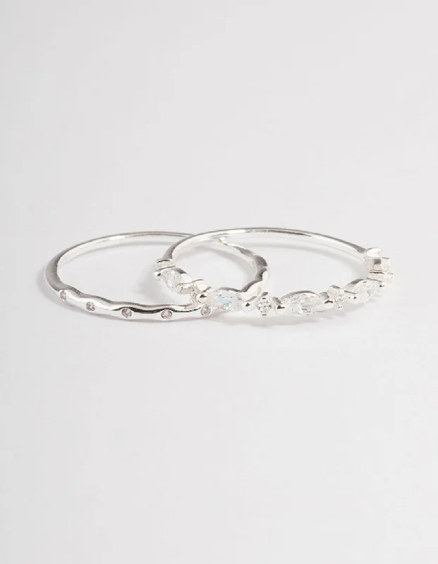 Sterling Silver Marquise Ring Pack