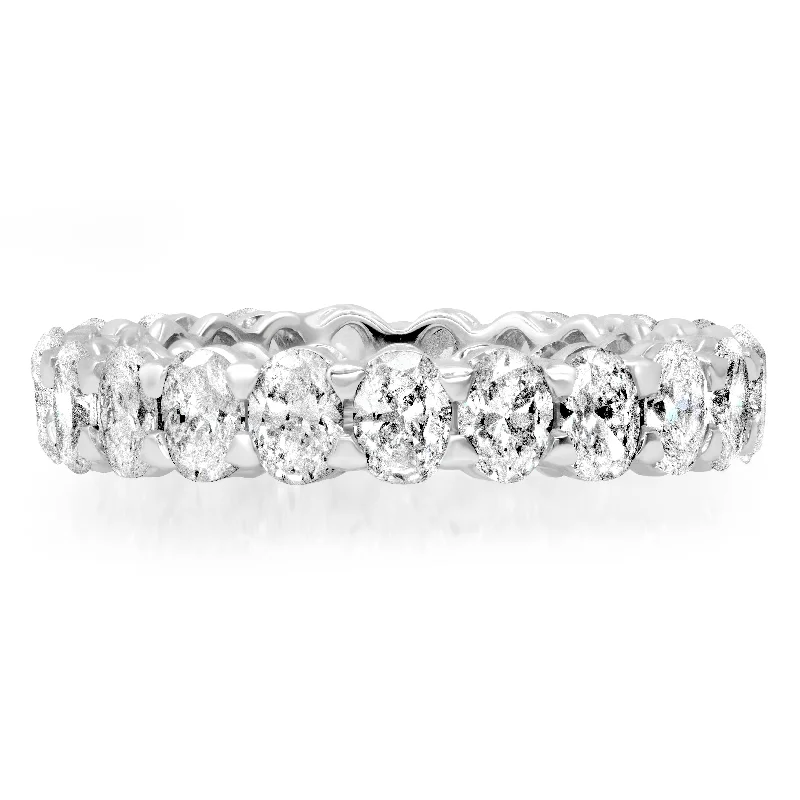 Sustainable Diamond Oval Eternity Band Ring