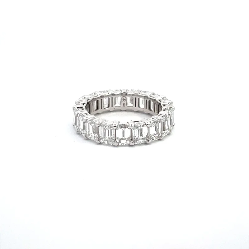 Sustainable Emerald Cut Diamond Eternity Band Ring