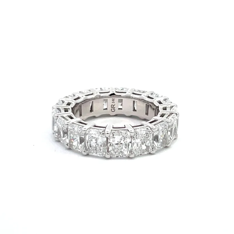 Sustainable Radiant Cut Diamond Eternity Band Ring