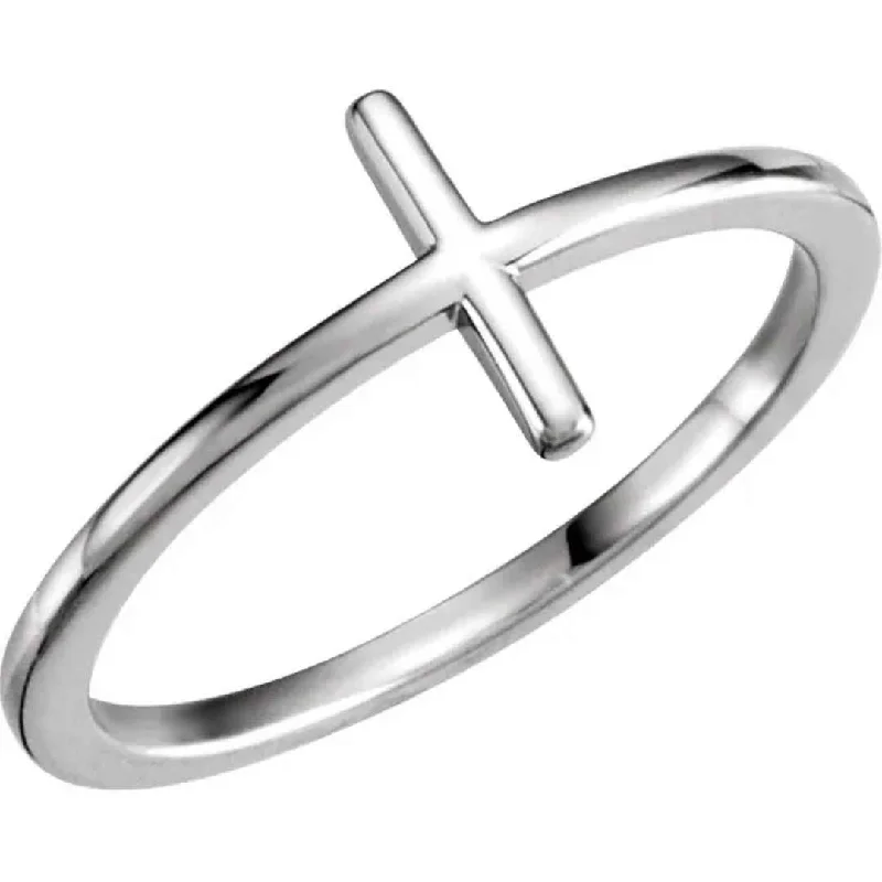 ZIVA | Women's Wedding Ring | Sideways Cross